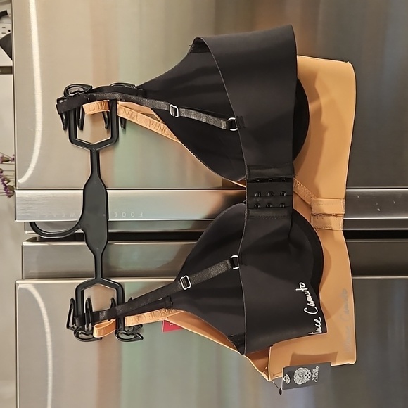 💕VINCE CAMUTO💕 Wire Free Bra & T-Shirt Bra (2 Pack) ~ Black & Nude 34C NWT - Picture 2 of 9